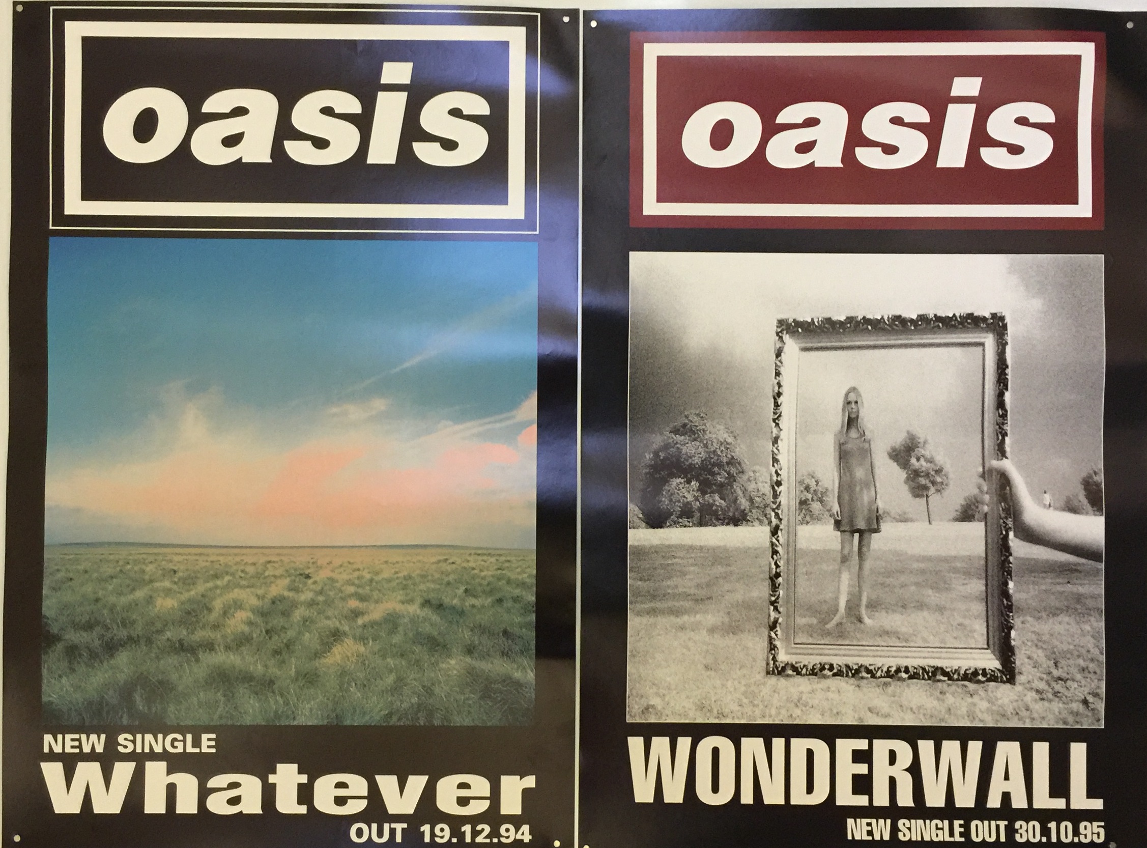 OASIS PROMO POSTERS. Eight Oasis singles posters issued circa 1994/5. - Image 4 of 4