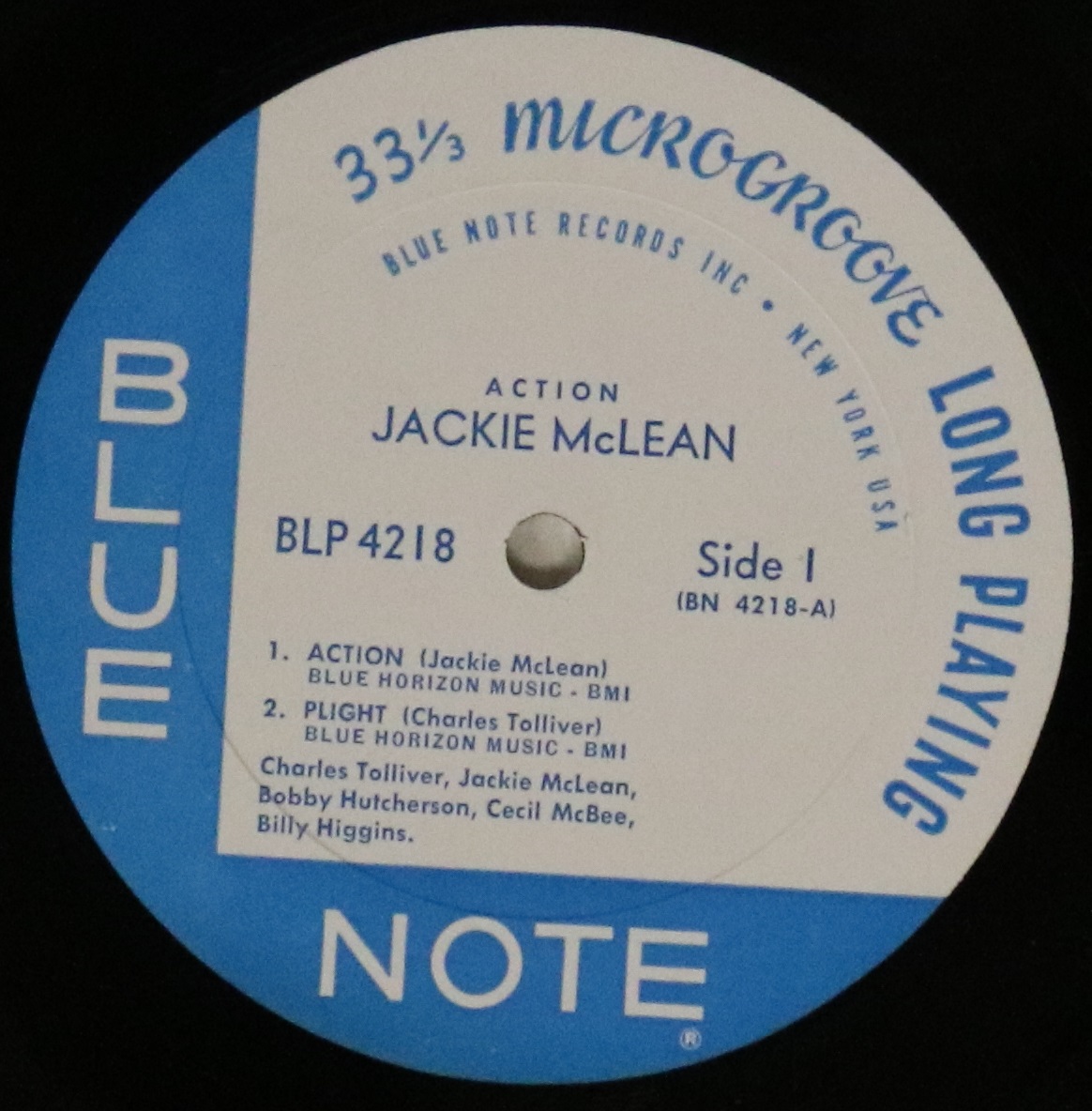 JACKIE MCLEAN - ACTION LP (BLUE NOTE BLP 4218 - ORIGINAL US PRESSING). - Image 3 of 4
