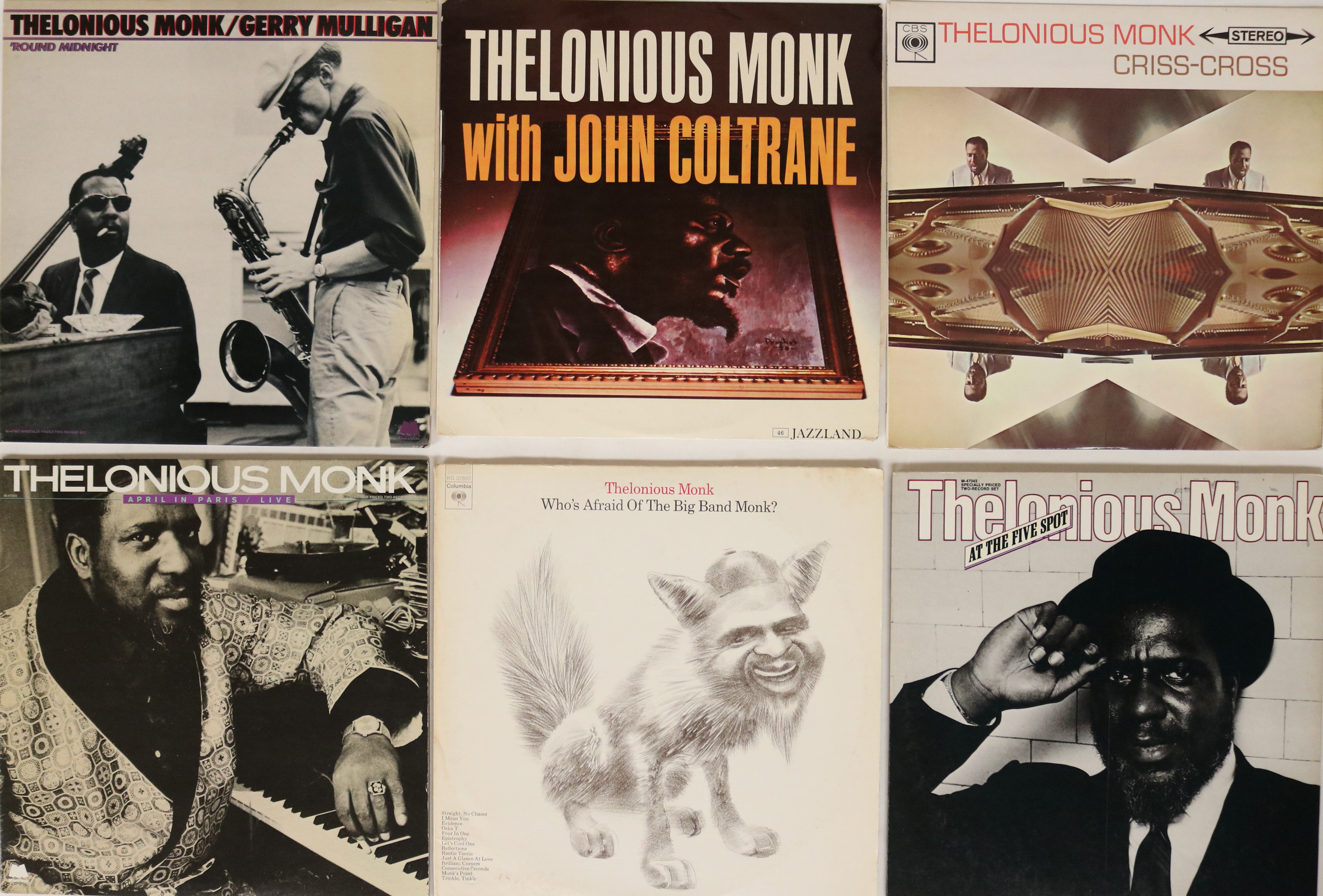 MONK / MINGUS - LPs. Stunning bundle of 18 x LPs. Artists/titles include Thelonious Monk (x7) inc.