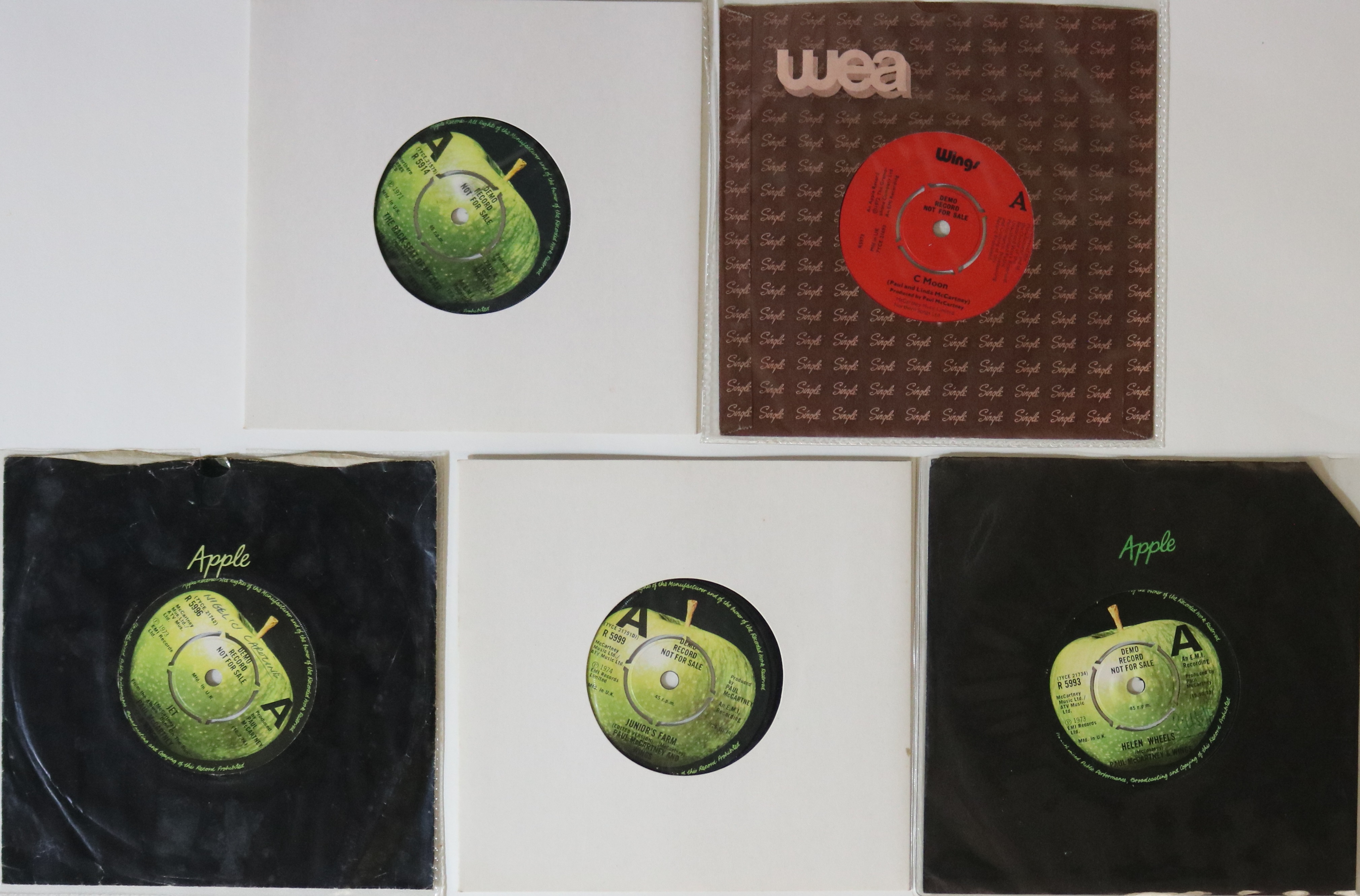 PAUL McCARTNEY & WINGS PROMOS - 7". Ace clean selection of 5 x 7" original UK promos.