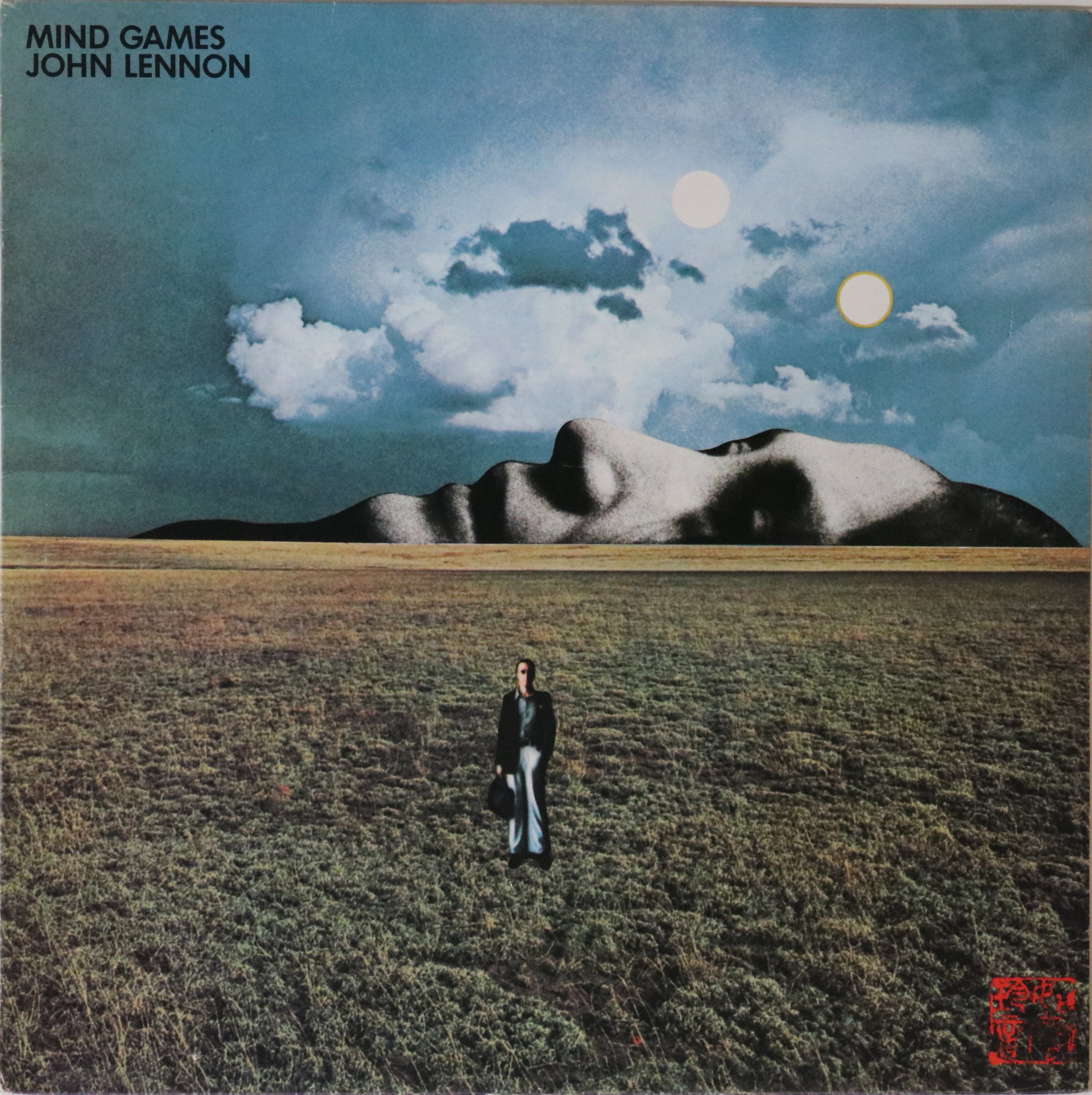 JOHN LENNON - MIND GAMES LP (PCS 7165) - WITH FRESH FROM APPLE FLYERS.