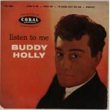 BUDDY HOLLY - LISTEN TO ME EP - ORIGINAL UK 'NO GLASSES' PRESSING (CORAL - FEP 2002).