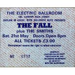 THE SMITHS/THE FALL ELECTRIC BALLROOM TICKET.