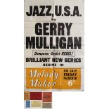 GERRY MULLIGAN POSTER/CLUB MEMBERSHIPS.