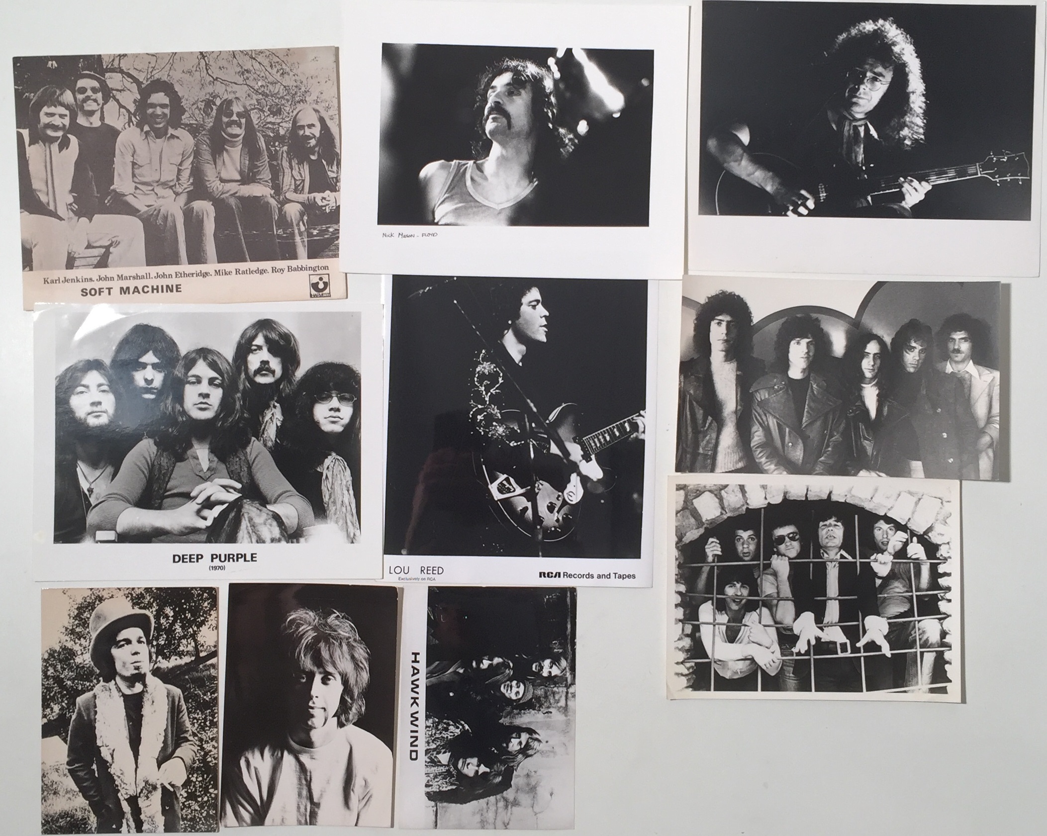 1970S ROCK PRESS PHOTOGRAPHS. Collection of approximately 80 black and white press/promo photos. - Image 2 of 9