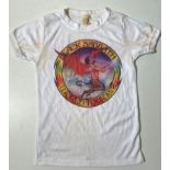 BLACK SABBATH T SHIRT. An original t-shirt from Black Sabbath's World Tour in 1978. Some staining.