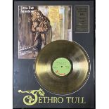 JETHRO TULL AQUALUNG SIGNED GOLD DISC.