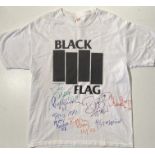 BLACK FLAG SIGNED T-SHIRT.