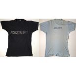 THE CURE. Two 'The Cure' logo t-shirts, possibly tour issue, likely circa 1980/1981.