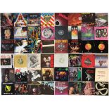 HARD ROCK / HEAVY METAL - 7". Bloodcurdling collection of about 66 x 7".