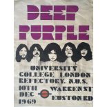 DEEP PURPLE CONCERT POSTER.