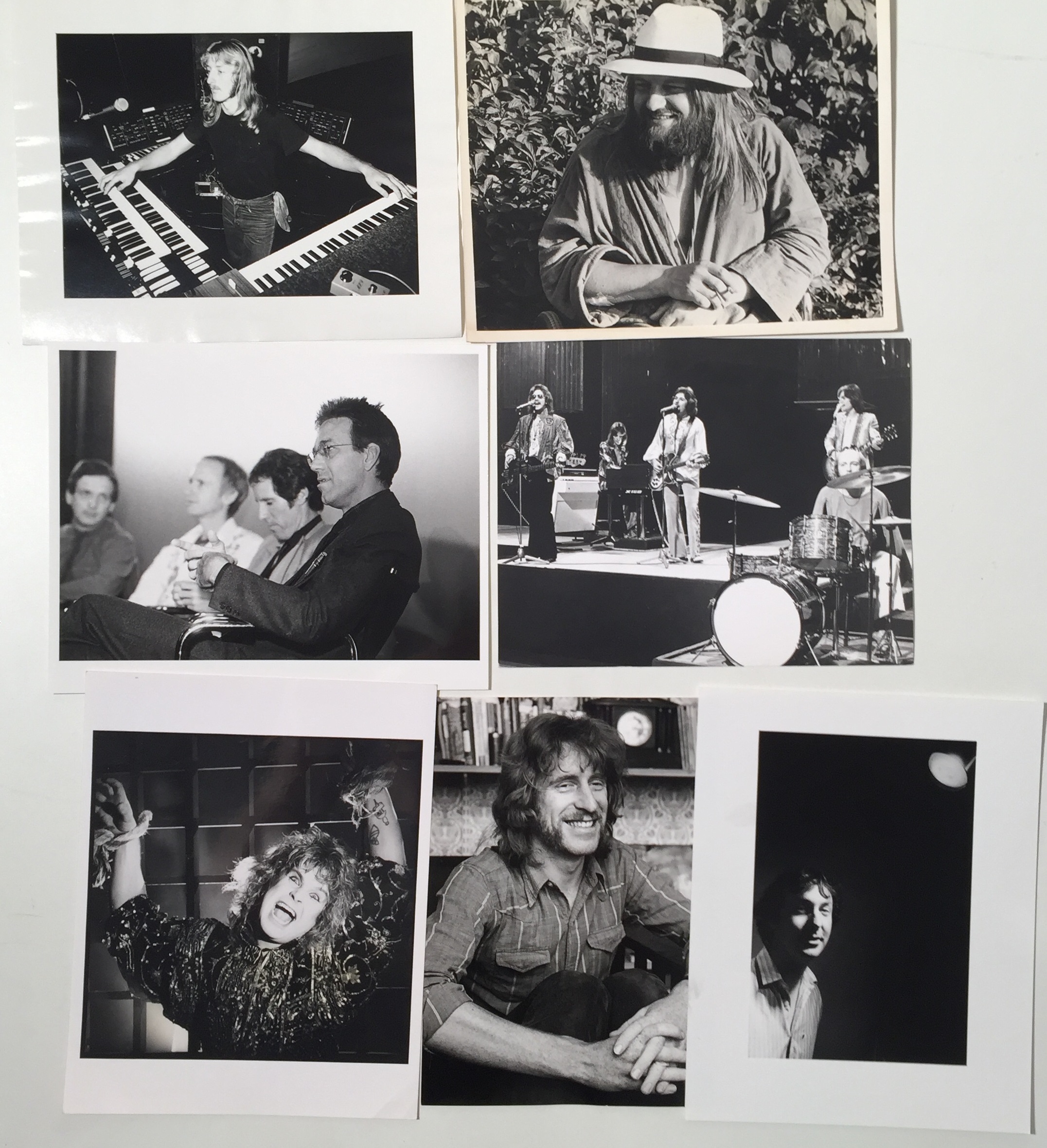 1970S ROCK PRESS PHOTOGRAPHS. Collection of approximately 80 black and white press/promo photos. - Image 6 of 9