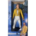FREDDIE MERCURY 18" NECA FIGURE. A boxed 18" motion activated figure of Freddie Mercury with sound.