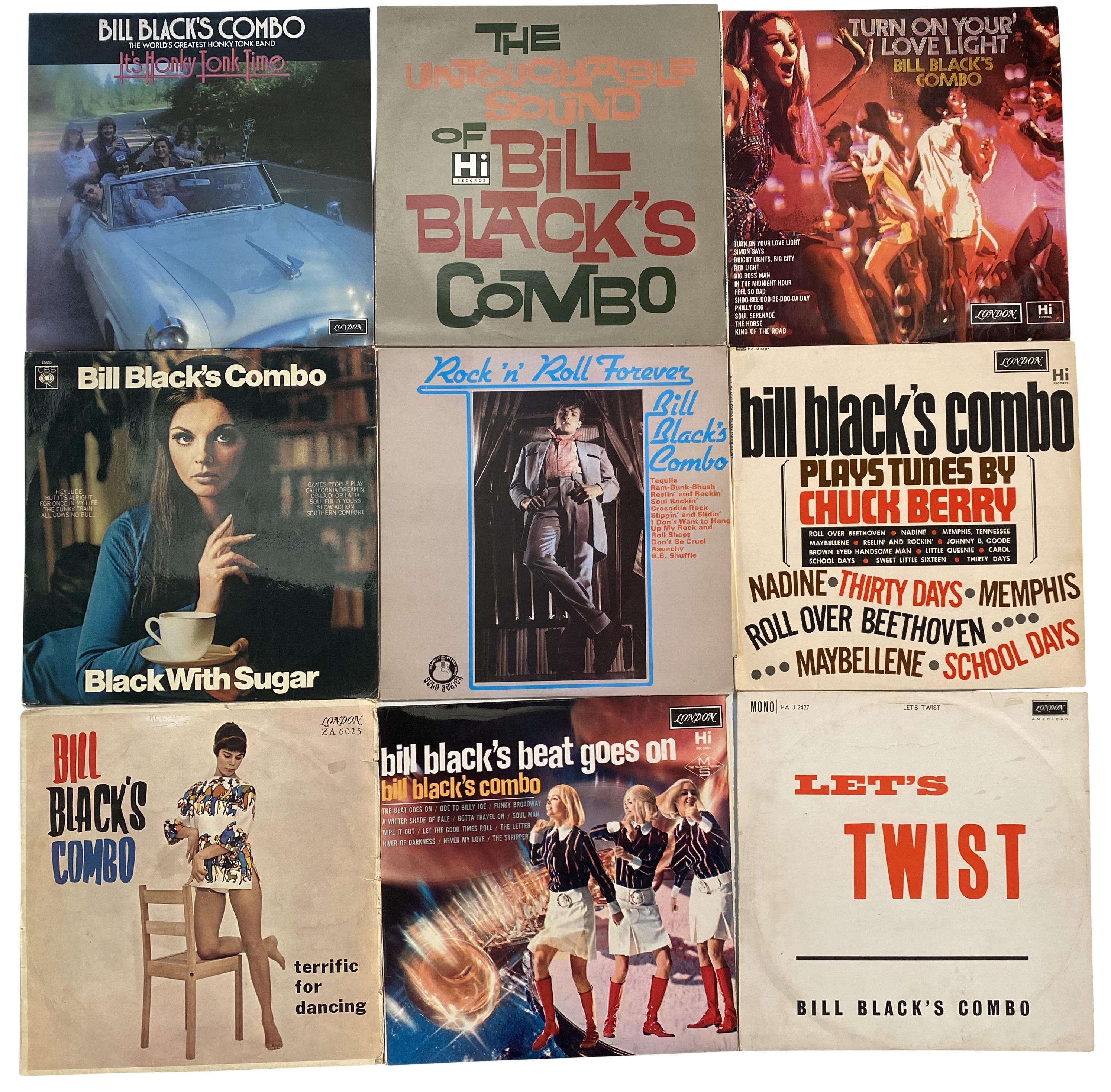 BILL BLACK. Fifteen LPs from Bill Black and his Combo.