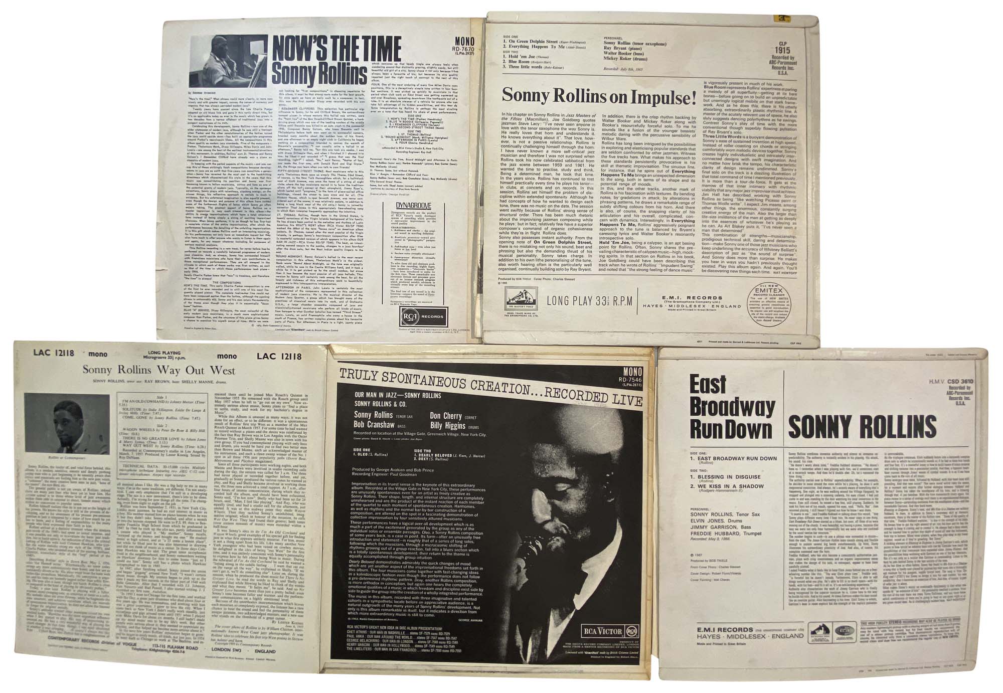 SONNY ROLLINS LPs INC WAY OUT WEST. Smart pick of 5 from Sonny. - Image 2 of 2