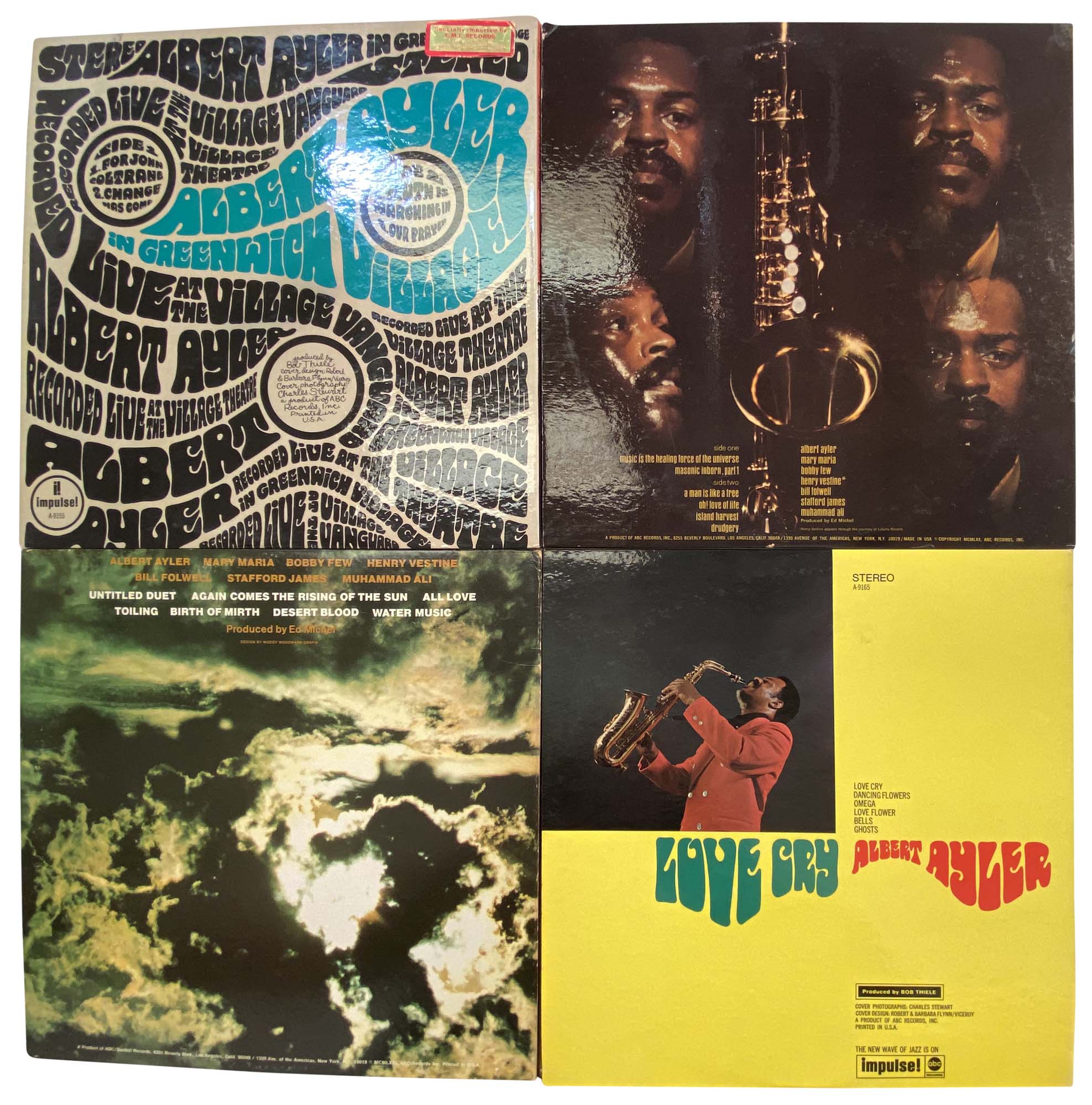 ALBERT AYLER - IMPULSE LPs. Another killer pack of 4 pristine ones on Impulse. - Image 2 of 2