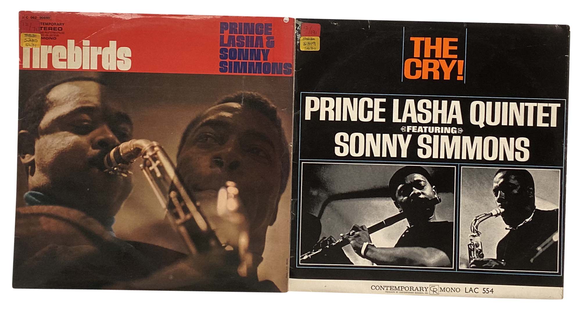 PRINCE LASHA / SONNY SIMMONS - CONTEMPORARY/VOGUE LP RARITIES. Wicked pack of 2 x scarcely seen LPs.