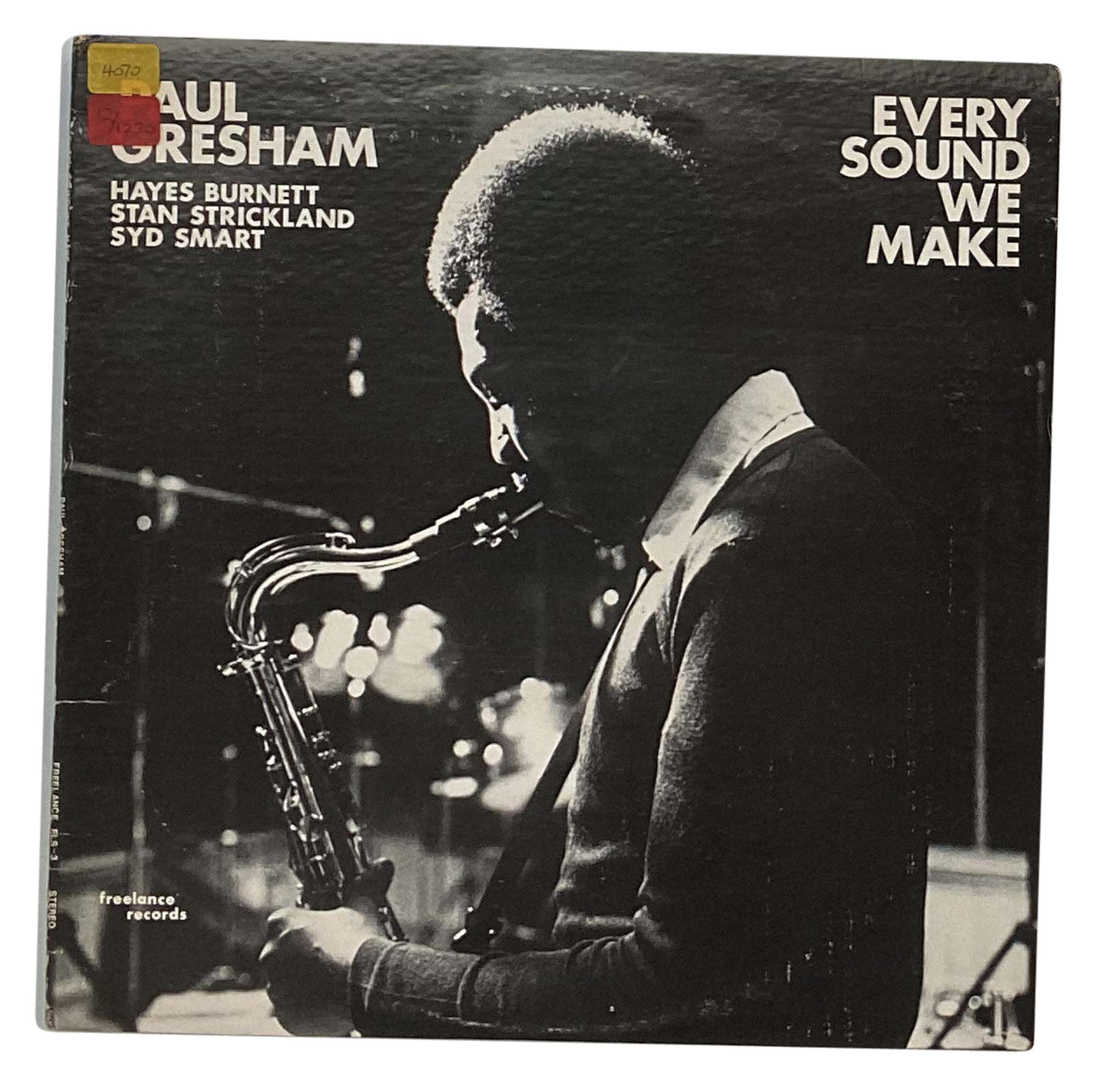 PAUL GRESHAM - EVERY SOUND WE MAKE LP (FREELANCE FLS-3). A promo copy of a US rarity from 1978.