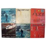 WEST COAST JAZZ COMPILATIONS. 14 LPs and one boxset.