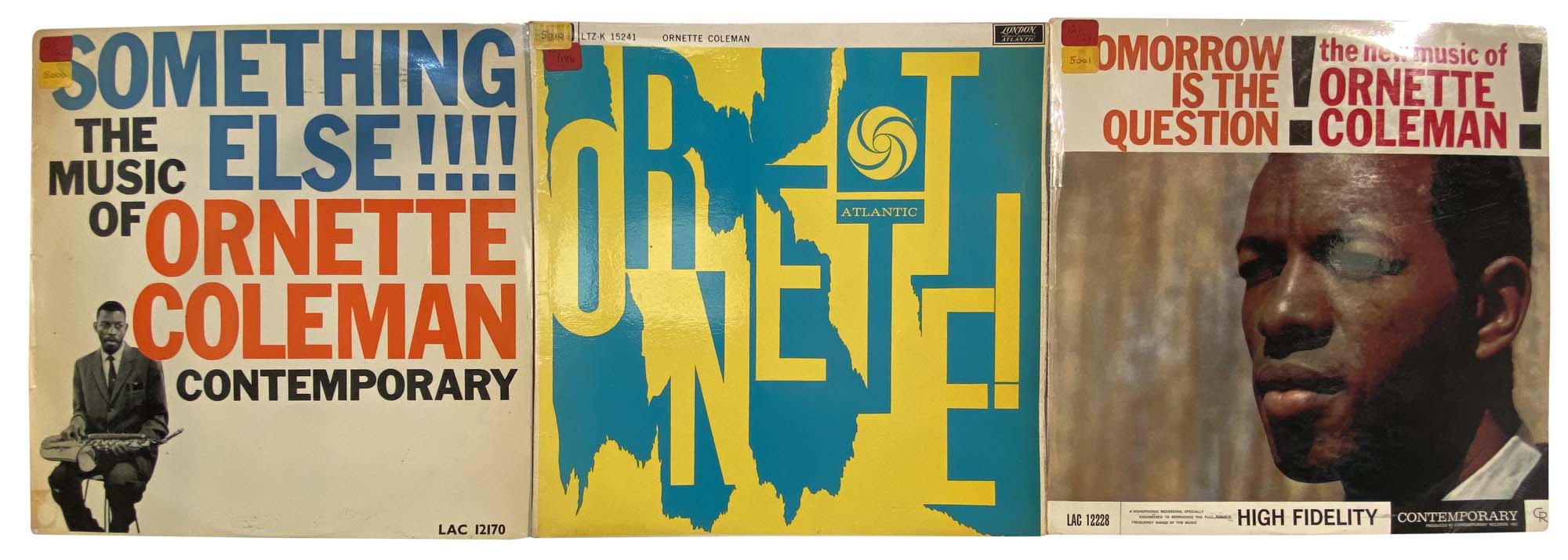 ORNETTE COLEMAN - LPs. Three collectable ones in nice condition.