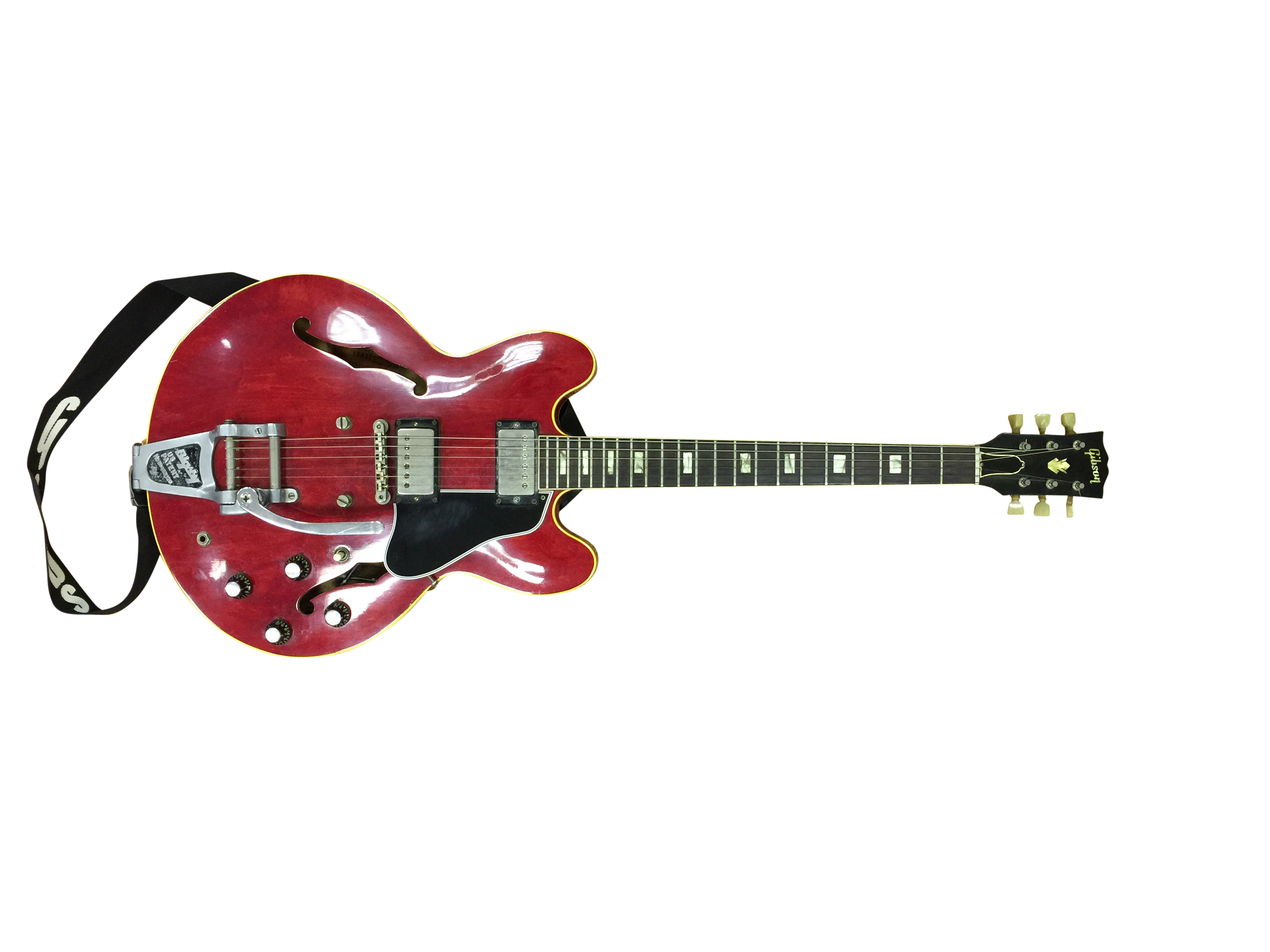 1963 GIBSON 335 CHERRY RED ELECTRIC GUITAR.
