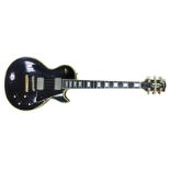 GIBSON LES PAUL CUSTOM 1969 BLACK BEAUTY ELECTRIC GUITAR - OWNED BY BILLY DUFFY OF THE CULT.