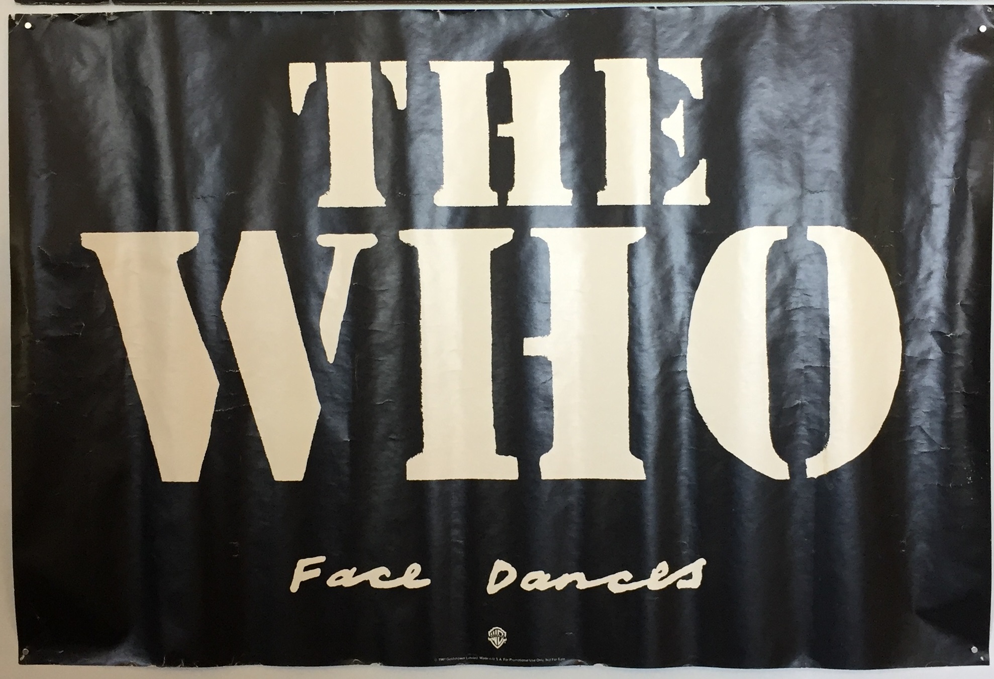 THE WHO POSTERS. Five posters to include: Who Face Dances Black Banner (24 x 16"), It's Hard (25. - Image 6 of 6