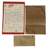 HANDWRITTEN ANGIE BOWIE LETTERS.