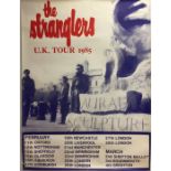 THE STRANGLERS AURAL SCULPTURE TOUR POSTER. An original 1985 Stranglers Aural Sculpture tour poster.