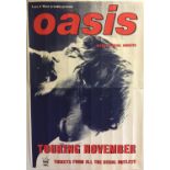 OASIS AUSTRALIAN TOUR ANNOUNCEMENT POSTER.