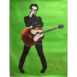 ELVIS COSTELLO POSTER. An original promotional poster for Elvis Costello - My Aim is True.
