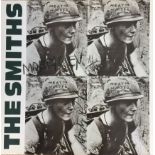 THE SMITHS FULLY SIGNED MEAT IS MURDER SLEEVE.