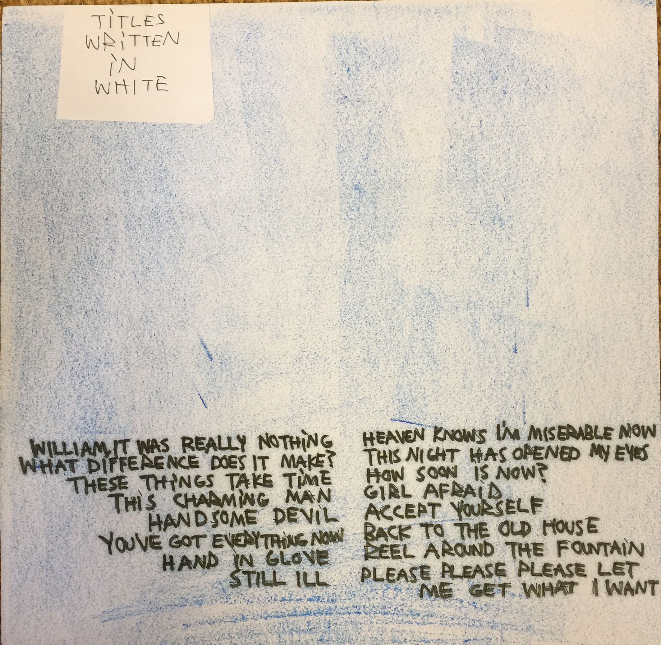 THE SMITHS HATFUL OF HOLLOW SLEEVE DESIGN HAND DRAWN BY MORRISSEY. - Image 4 of 5