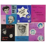 ROCK AND ROLL PROGRAMMES. Six original concert programmes from the 1960s.