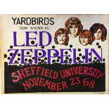LED ZEPPELIN HAND PAINTED POSTER. A hand painted poster design by artist John Judkins.