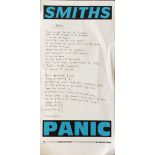 THE SMITHS PANIC PROMO POSTER. An original Rough Trade promotional poster for 'Panic'.