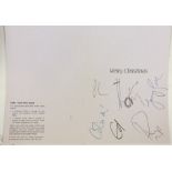 RADIOHEAD SIGNED CHRISTMAS CARD.