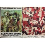 THE STONE ROSES - PROMO POSTERS. Two original Stone Roses Silvertone promotional posters.