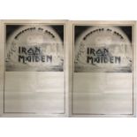 IRON MAIDEN PROOF POSTERS. Two identical proof poster designs for Iron Maiden / Monsters of Rock.