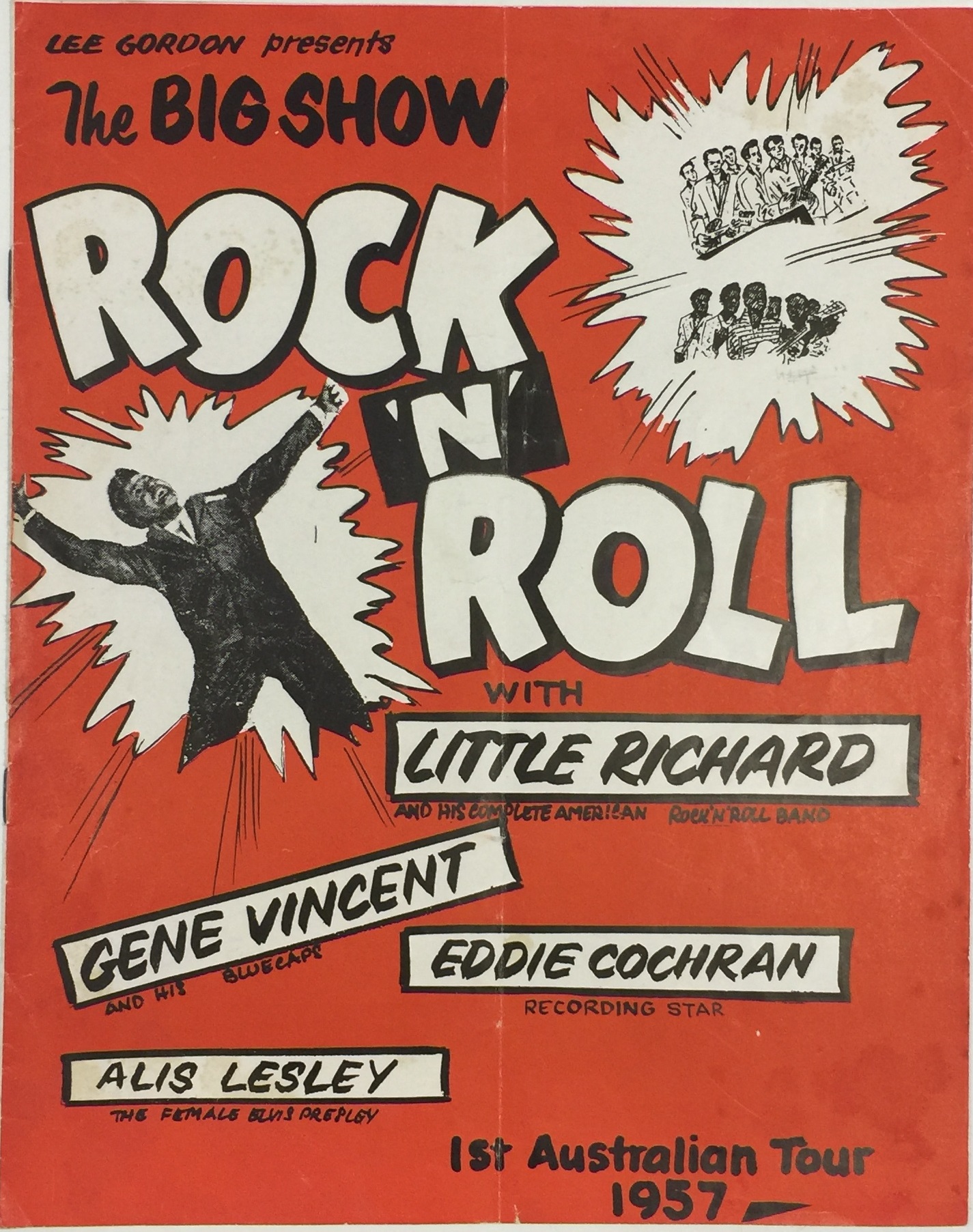 1957 LEE GORDON ROCK N ROLL PROGRAMME - LITTLE RICHARD/EDDIE COCHRAN.