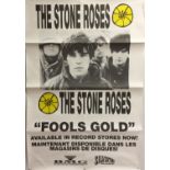 STONE ROSES FOOLS GOLD PROMO POSTER.