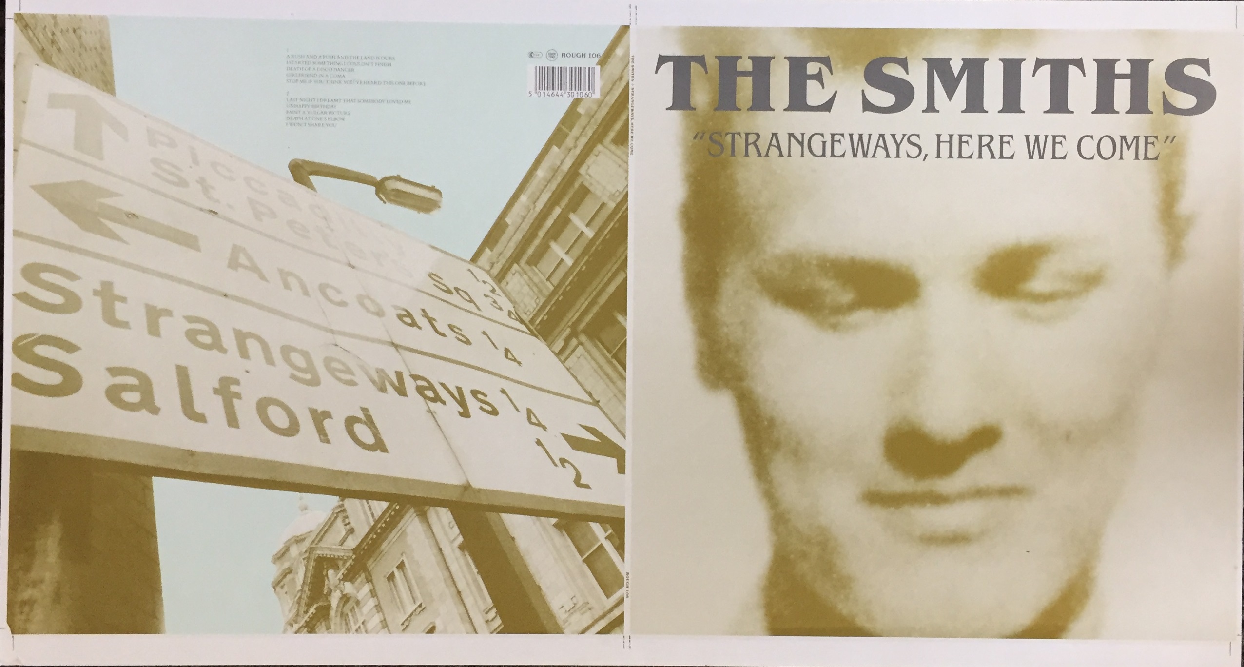 THE SMITHS PROOF RECORD SLEEVE ARTWORK.