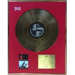JESUS AND MARY CHAIN DARKLANDS BPI GOLD DISC.