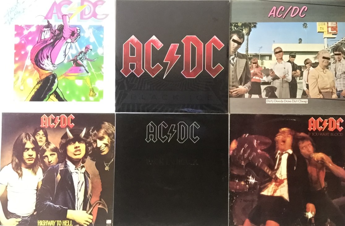 AC/DC - LPs. No beating around the bush with this wicked clean collection of 7 x LPs.