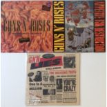 GUNS N' ROSES - LPs. Uncensored pack of 3 x wicked LPs.
