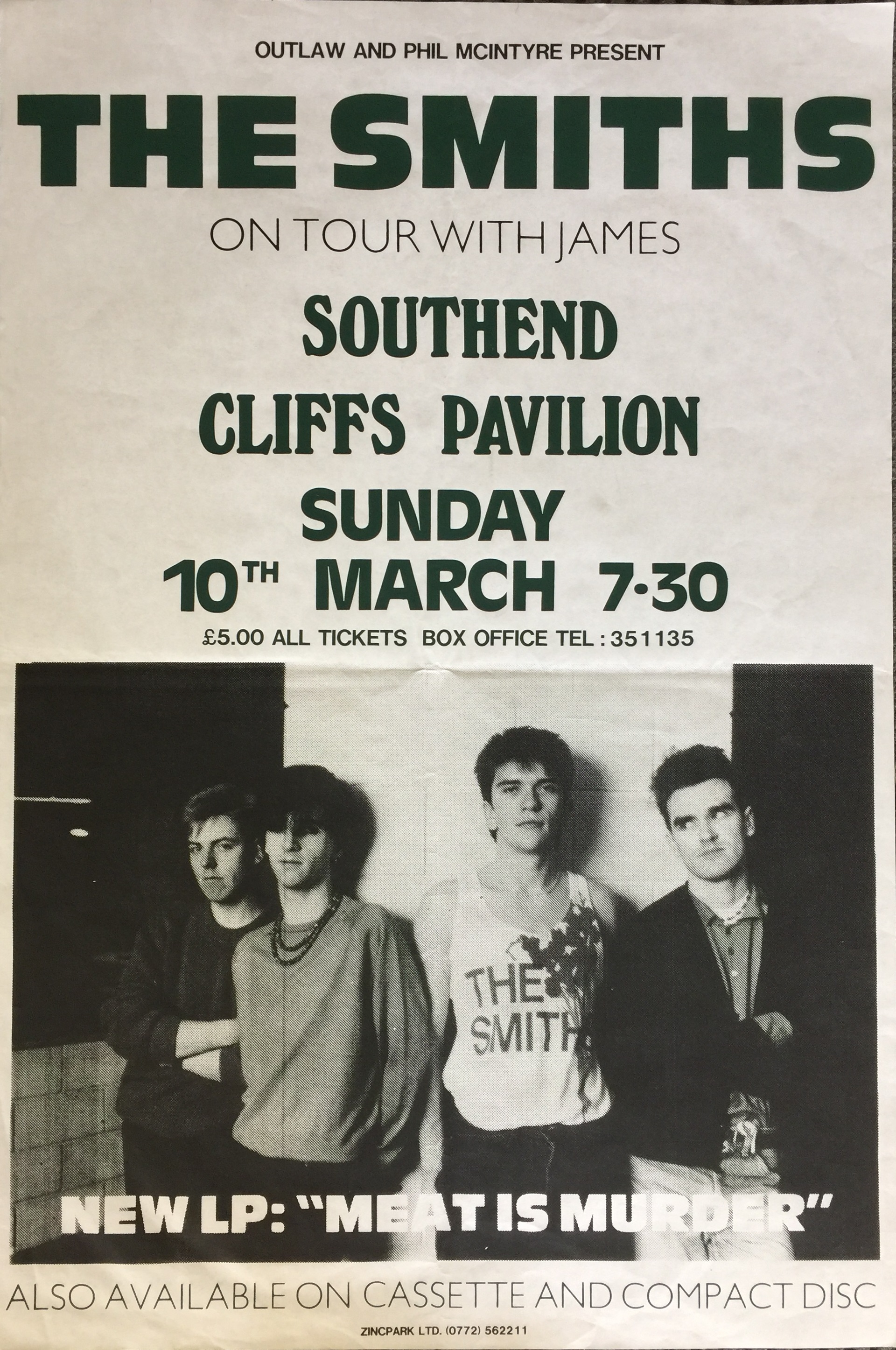 THE SMITHS SOUTHEND POSTER.