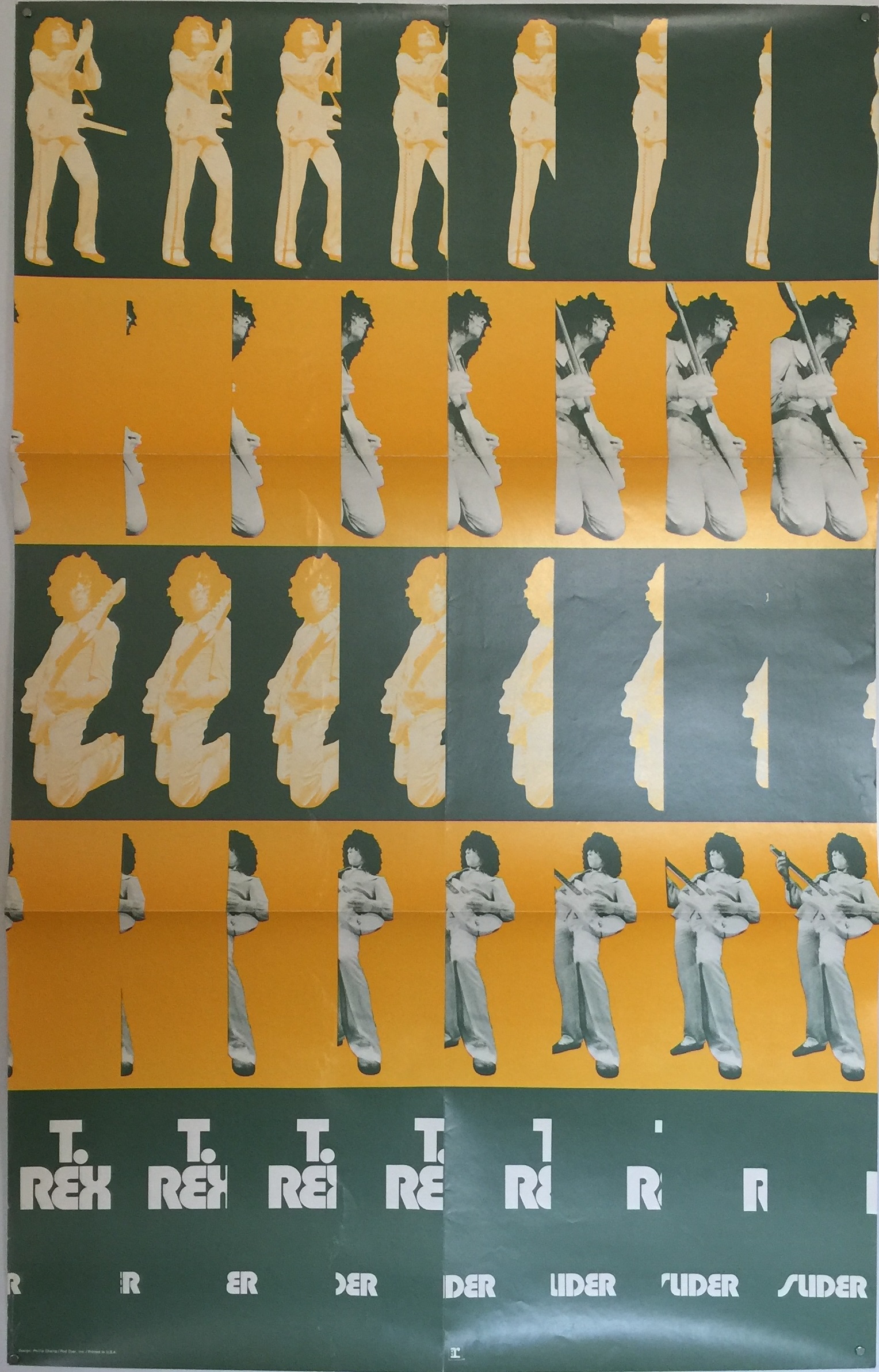 T REX / MARC BOLAN SLIDER POSTER. An original US Reprise Records poster advertising T.