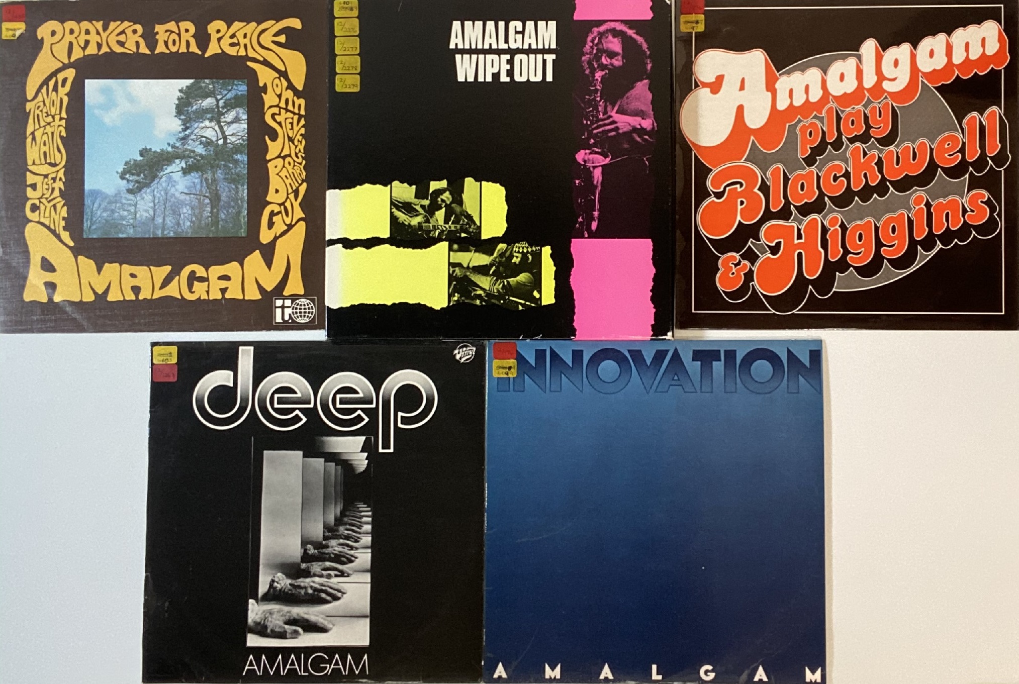 AMALGAM - LPs. Tremendous bundle of 4 x LPs and 1 x scarce LP box set from Trevor Watts and Amalgam.