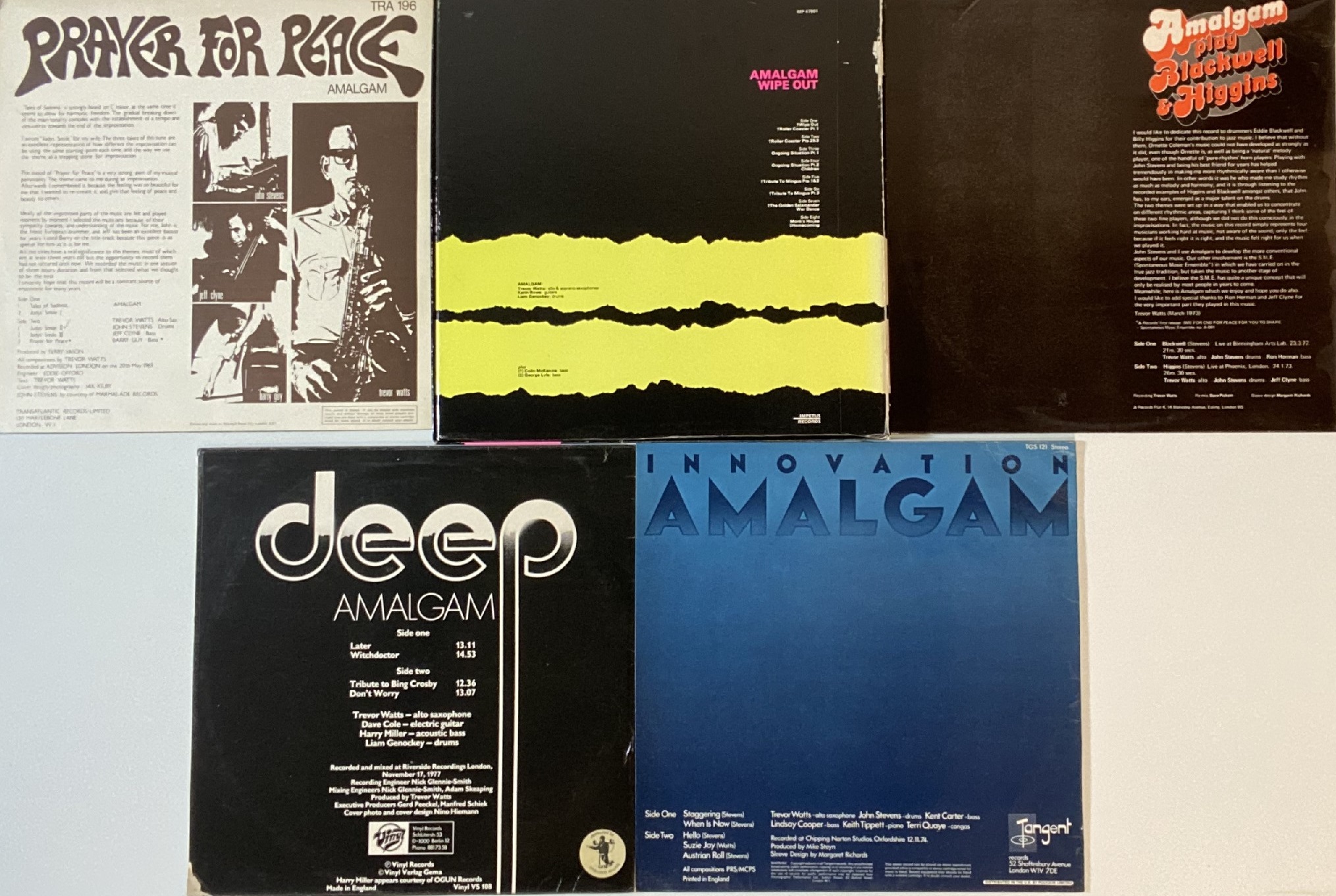 AMALGAM - LPs. Tremendous bundle of 4 x LPs and 1 x scarce LP box set from Trevor Watts and Amalgam. - Image 2 of 2