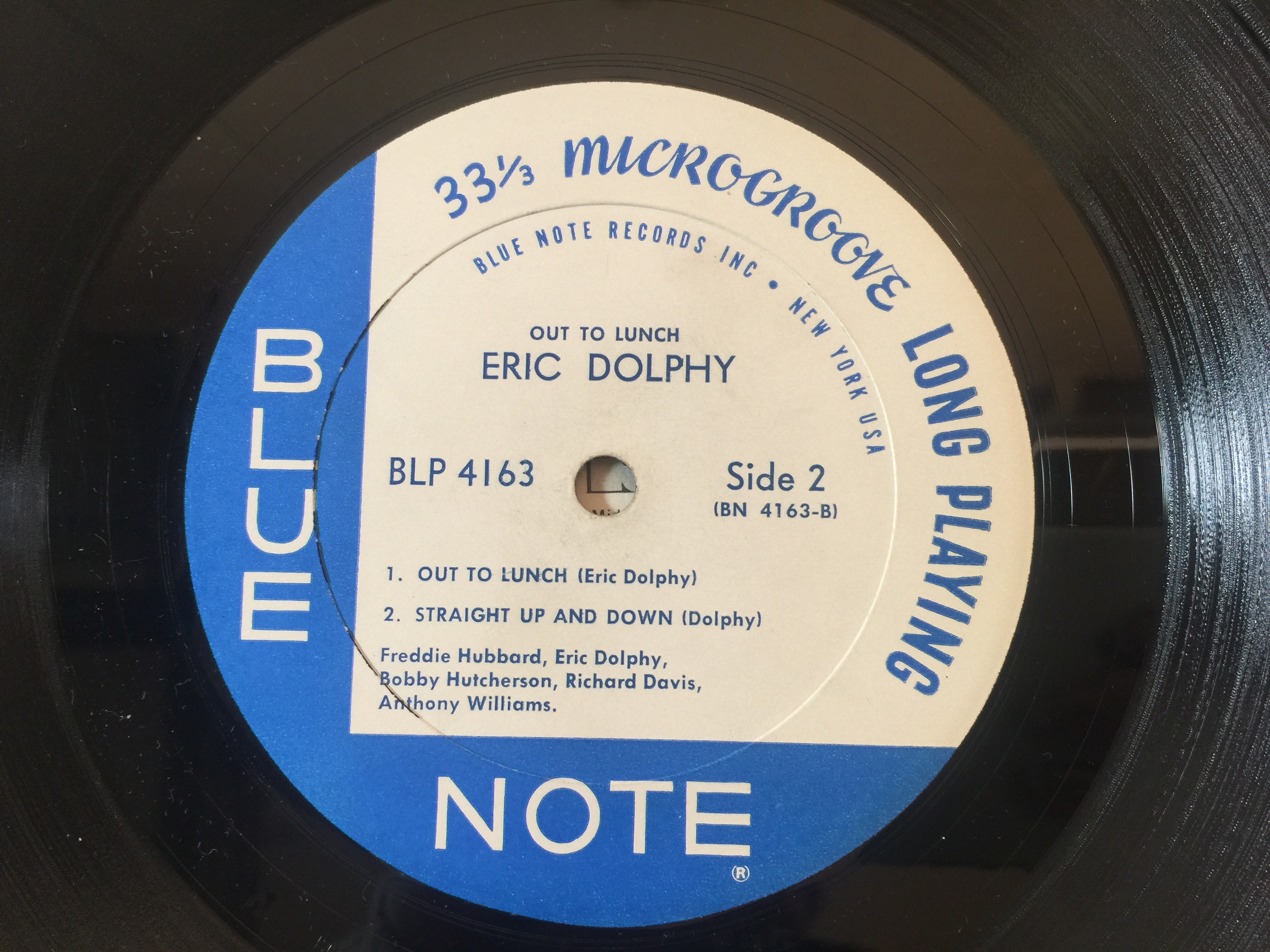 ERIC DOLPHY - OUT TO LUNCH! LP (US ORIGINAL BLUE NOTE - BLP 4163). - Image 4 of 4